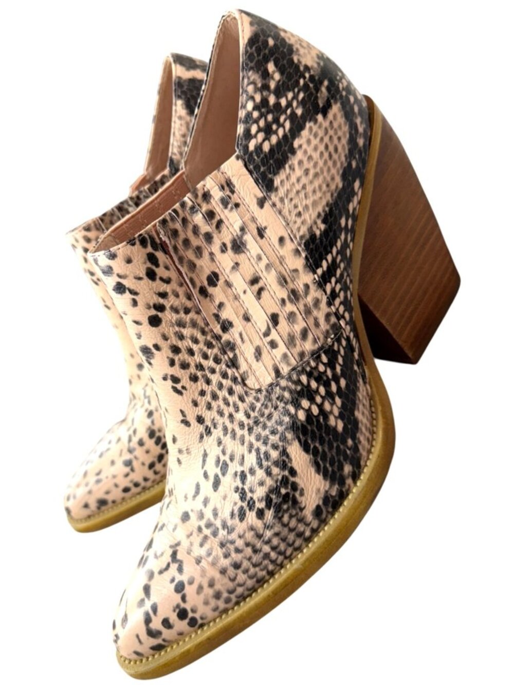 Silent D Booties Nude Python Size 39